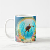 ウミガメ保護区マグカップ コーヒーマグカップ (左)