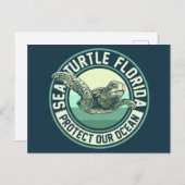 ウミガメ保護 ポストカード (正面/裏面)