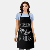 ウミガメ入り エプロン (着用した状態)