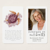 ウミガメ写真追憶祈りの言葉カード (正面&裏面)