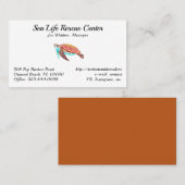 ウミガメ図解入りの、写真付きのホワイト名刺 名刺 (正面/裏面)