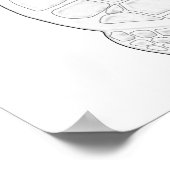 ウミガメ大人カラーリングポスター ポスター (角)