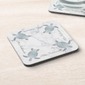 ウミガメ大理石 | Melle Kalikimaka |クリスマス コースター (左側)