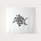 ウミガメ好き タペストリー (正面(横))