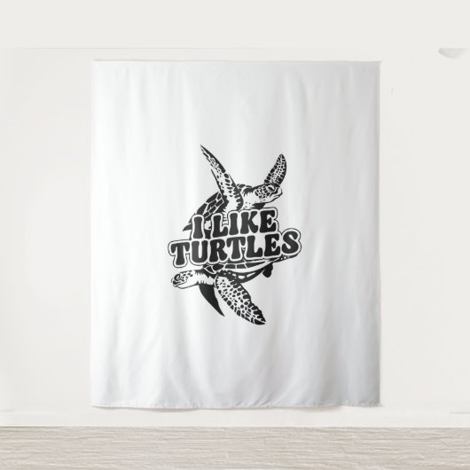 ウミガメ好き タペストリー (正面)