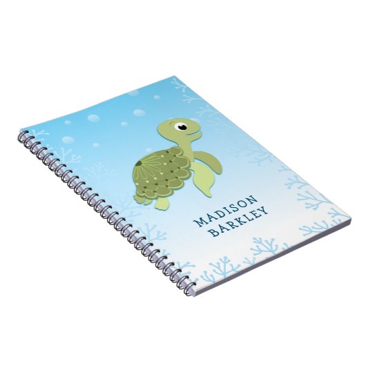ウミガメ子のかわいい海動物 ノートブック (右側)