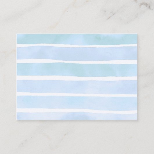 ウミガメ孵化児シャワーおむつラッフル エンクロージャーカード (裏面)