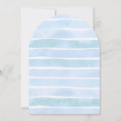 ウミガメ孵化女の子ベビシャワーピンクアーチ 招待状 (裏面)