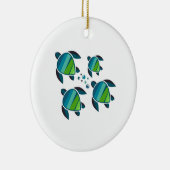 ウミガメ家族 セラミックオーナメント (右)