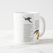 ウミガメ平和祈りの言葉詩ジャンボマグ ジャンボコーヒーマグカップ (正面右)