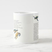 ウミガメ平和祈りの言葉詩ジャンボマグ ジャンボコーヒーマグカップ (正面)