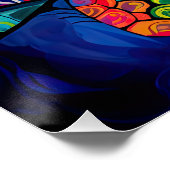 ウミガメ抽象芸術アースデイ海ビーチ自然 ポスター (コーナー)