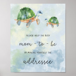 ウミガメ救済のマ忙しマアドレス ポスター