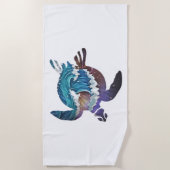 ウミガメ日本の波 ビーチタオル (正面)