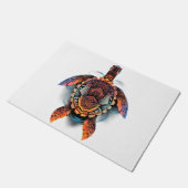 ウミガメ曼荼羅海海動物アートボホ ドアマット (アングル)