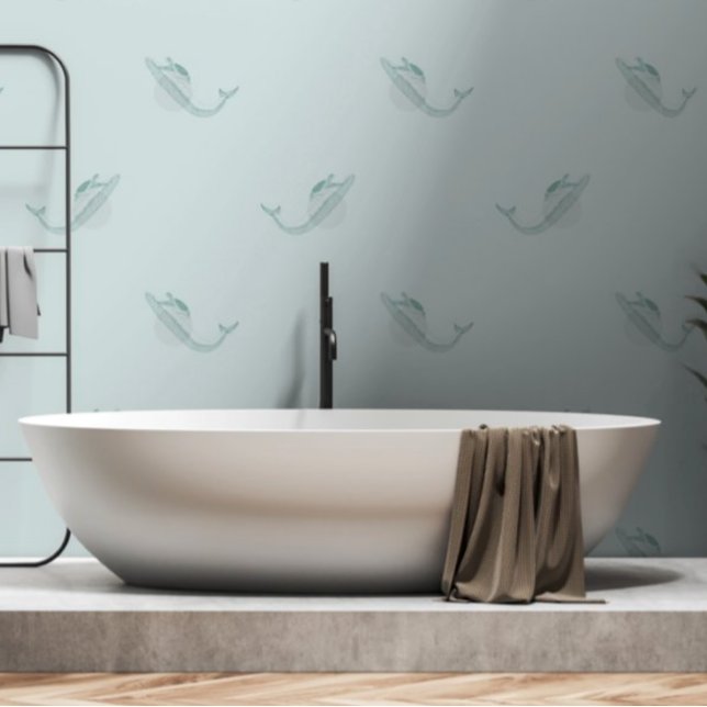 ウミガメ模様ブルーグリーン海中 壁紙 (クリエイターアップロード済み)