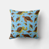 ウミガメ模様 クッション (裏面)