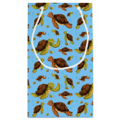 ウミガメ模様 スモールペーパーバッグ (裏面)