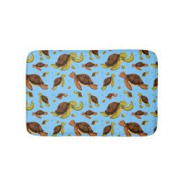 ウミガメ模様 バスマット