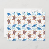 ウミガメ模様 ポストカード (正面/裏面)