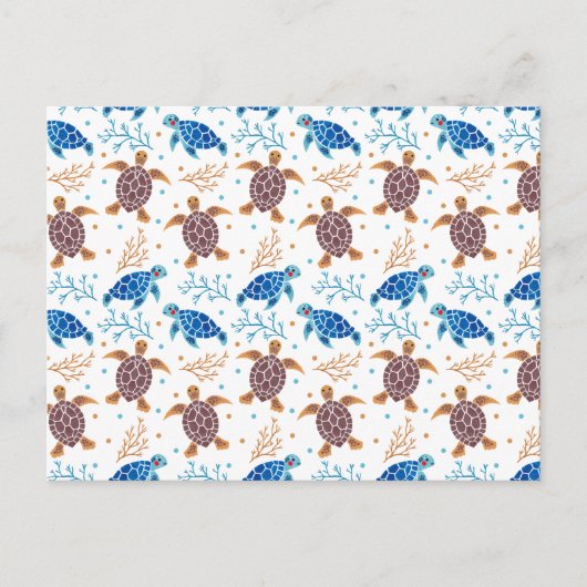 ウミガメ模様 ポストカード (正面)