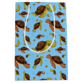 ウミガメ模様 ミディアムペーパーバッグ (正面)