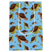 ウミガメ模様 ミディアムペーパーバッグ (裏面)