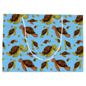 ウミガメ模様 ラージペーパーバッグ (裏面)