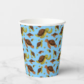 ウミガメ模様 紙コップ (裏面)