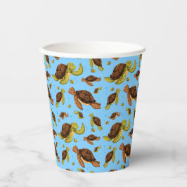 ウミガメ模様 紙コップ