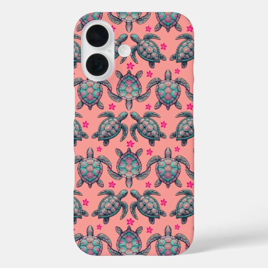 ウミガメ模様 Case-Mate iPhoneケース (裏面)