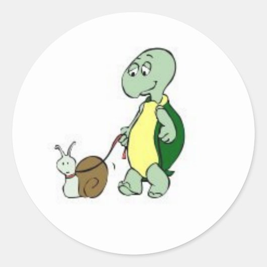 ウミガメ歩く! ラウンドシール (正面)