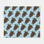 ウミガメ毛布 フリースブランケット (正面(横))