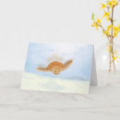 ウミガメ水下。 カード (黄色い花)