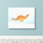 ウミガメ水下。 キャンバスプリント (インサイチュ (ウッドフロア))