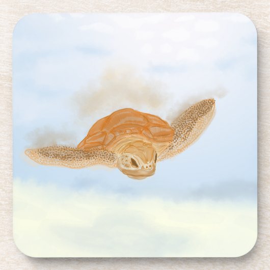 ウミガメ水下。 コースター (正面)