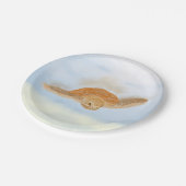 ウミガメ水下。 ペーパープレート (アングル)