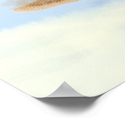 ウミガメ水下。 ポスター (角)