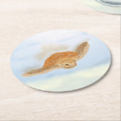 ウミガメ水下。 ラウンドペーパーコースター (アングル)