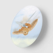 ウミガメ水下。 ラウンド壁時計 (傾斜)
