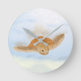 ウミガメ水下。 ラウンド壁時計