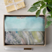 ウミガメ水彩グリーン 薄葉紙 (ギフト)