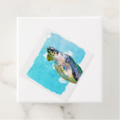 ウミガメ水彩学校バレンタインデー フェイバータグ (インサイチュ)