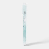ウミガメ水彩沿岸名 iPhone 15ケース (左側面)