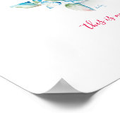 ウミガメ水彩画 ポスター (角)