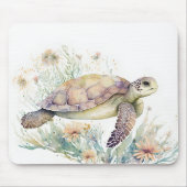 ウミガメ水彩 マウスパッド (正面)