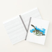 ウミガメ水色デザイン ノートブック (内部)