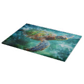 ウミガメ水色 カッティングボード (角)