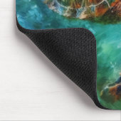 ウミガメ水色 マウスパッド (コーナー)