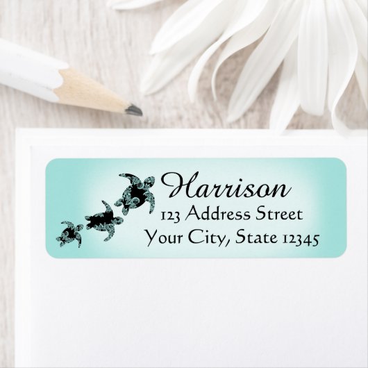 ウミガメ水色 ラベル (インサイチュ)